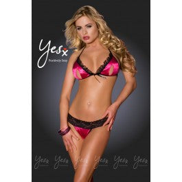 Yesx YX511 Bra Set Rose/Black